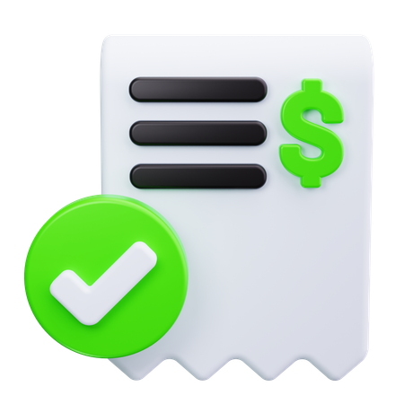 Bill Receipt  3D Icon