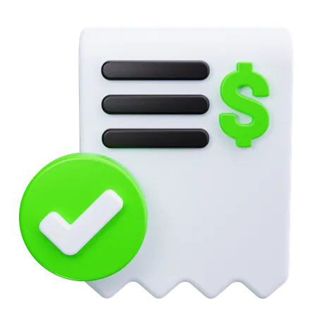 Bill Receipt  3D Icon