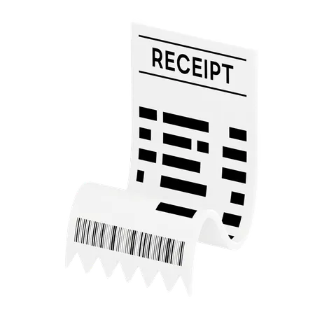 Bill Receipt  3D Icon