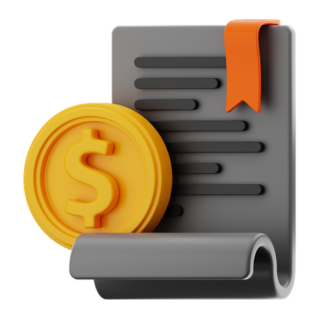 Bill Receipt  3D Icon