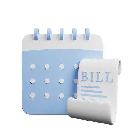 Bill Schedule  3D Illustration