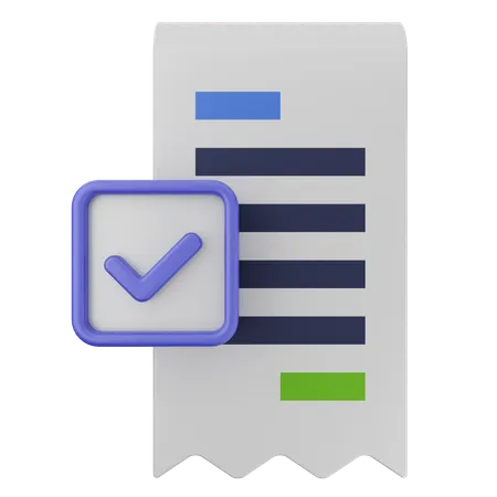 請求書の確認  3D Icon