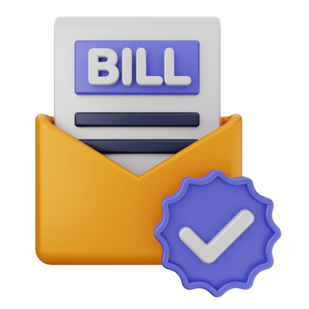 Bill Verification  3D Icon