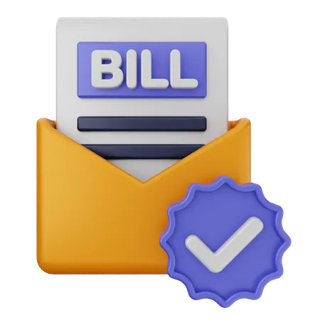 Bill Verification  3D Icon