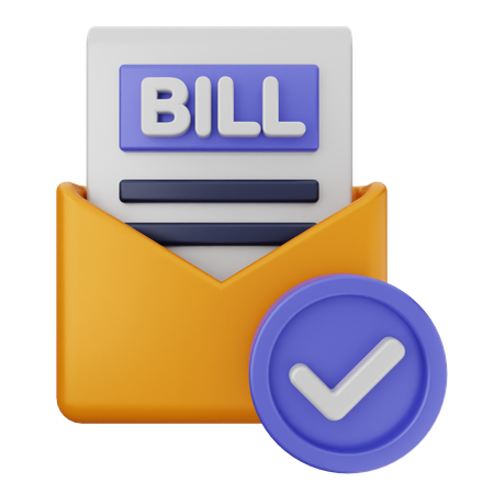 Bill Verification  3D Icon