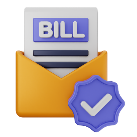 Bill Verification  3D Icon