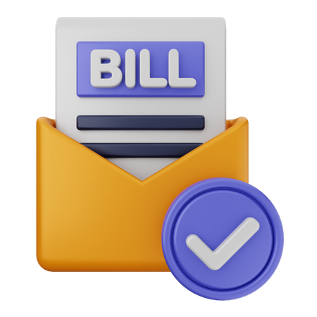 Bill Verification  3D Icon