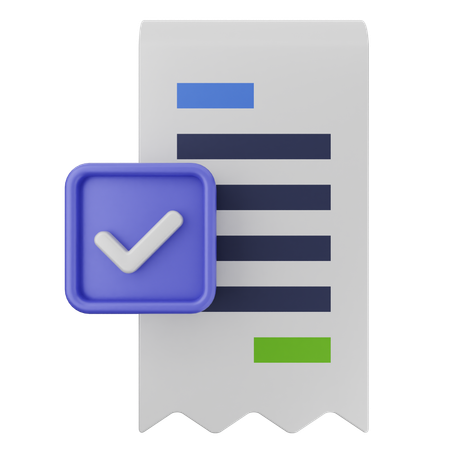 Bill Verification  3D Icon