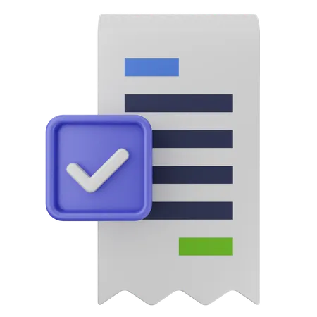 Bill Verification  3D Icon