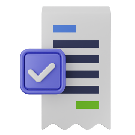 Bill Verification  3D Icon