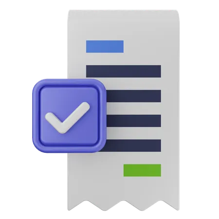 Bill Verification  3D Icon