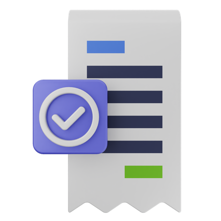 Bill Verification  3D Icon