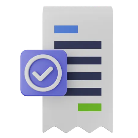 Bill Verification  3D Icon