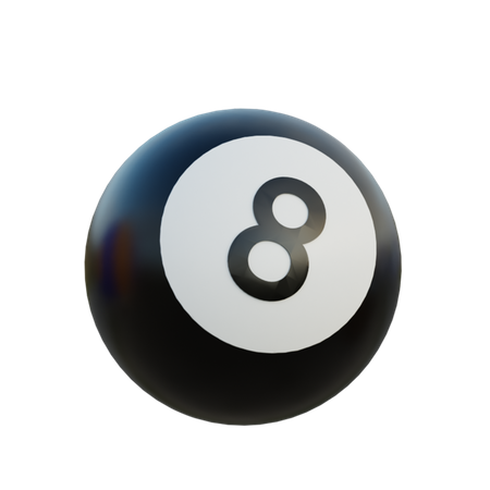 Piscina de ocho bolas  3D Icon