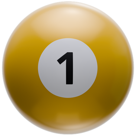 Boule de billard 1  3D Icon