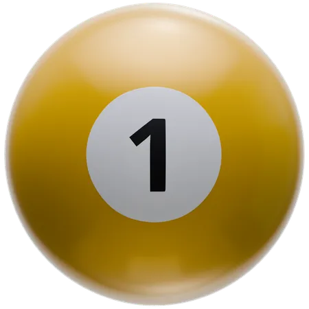 Boule de billard 1  3D Icon