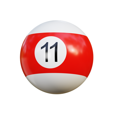 Boule de billard 11  3D Icon