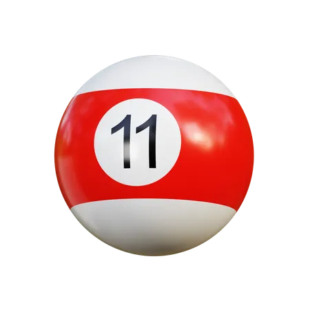 Boule de billard 11  3D Icon