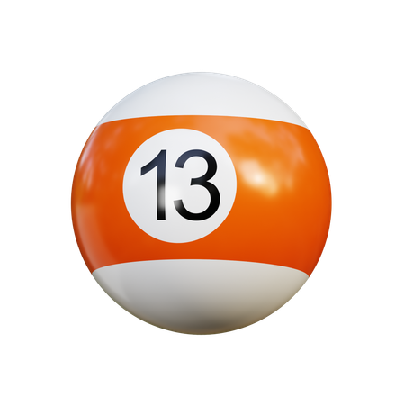 Boule de billard 13  3D Icon