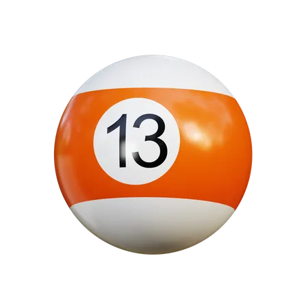 Boule de billard 13  3D Icon