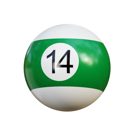 Boule de billard 14  3D Icon