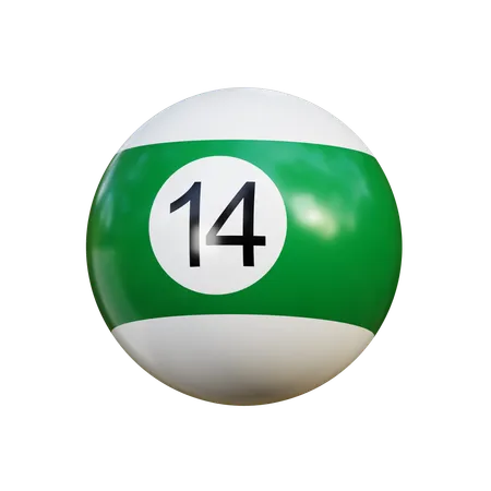 Boule de billard 14  3D Icon