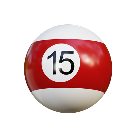 Boule de billard 15  3D Icon