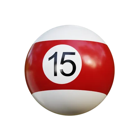 Boule de billard 15  3D Icon