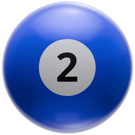 Boule de billard 2  3D Icon