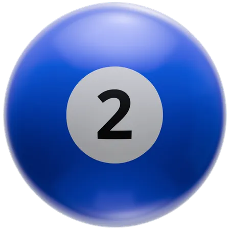 Boule de billard 2  3D Icon