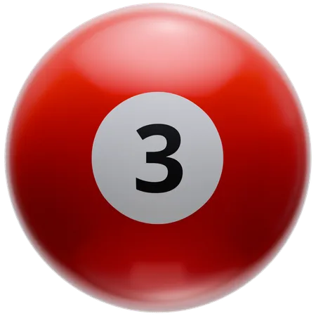 Boule de billard 3  3D Icon