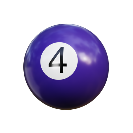 Boule de billard 4  3D Icon