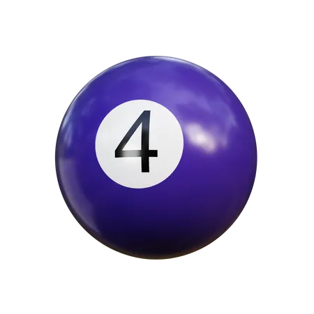 Boule de billard 4  3D Icon