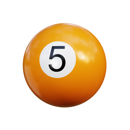 Boule de billard 5  3D Icon