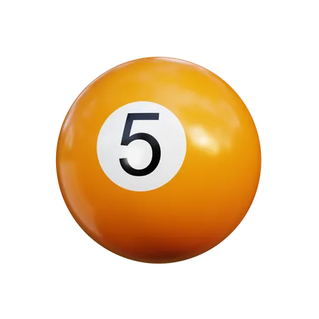 Boule de billard 5  3D Icon