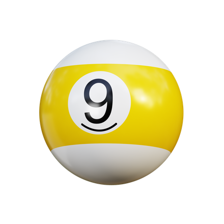 Boule de billard 9  3D Icon