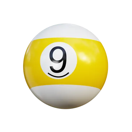 Boule de billard 9  3D Icon