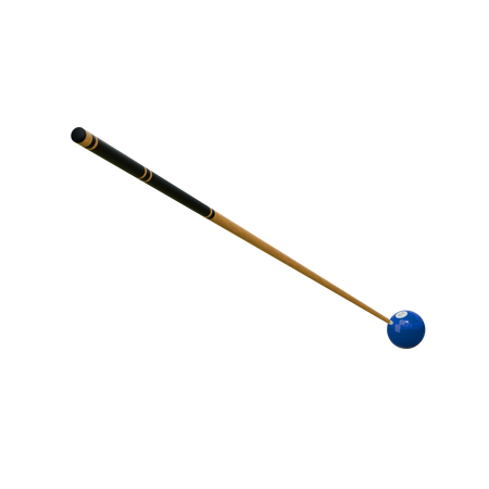 Boule et bâton de billard  3D Icon