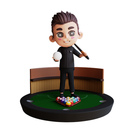 Billard masculin  3D Illustration