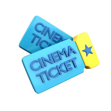 Billet de cinéma  3D Illustration