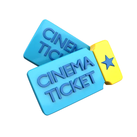 Billet de cinéma  3D Illustration