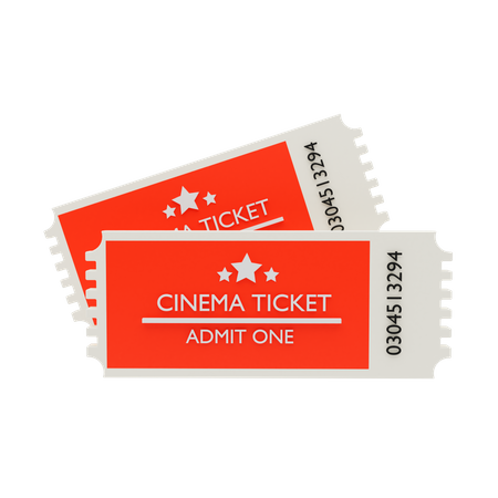 Billet de cinéma  3D Illustration