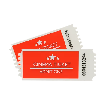 Billet de cinéma  3D Illustration