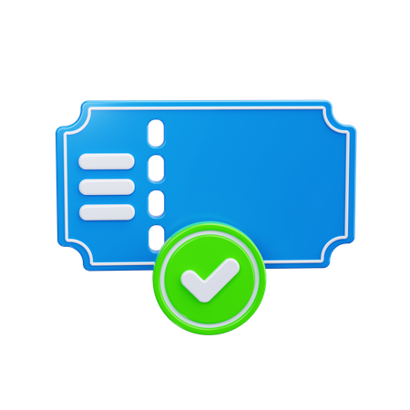 Billet confirmé  3D Icon