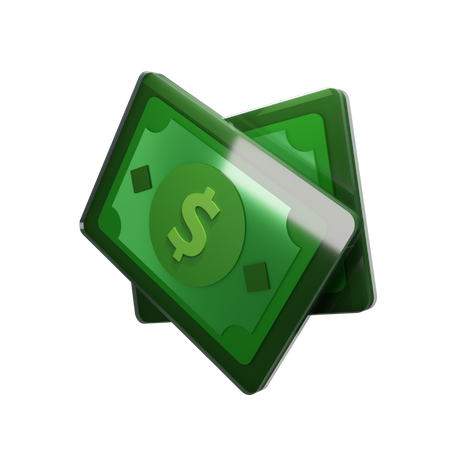 Billet d'un dollar  3D Icon