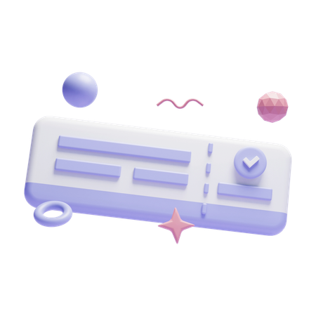 Billet d'avion  3D Icon