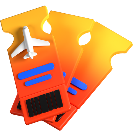 Billet d'avion  3D Icon