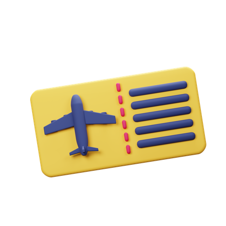 Billet d'avion  3D Icon