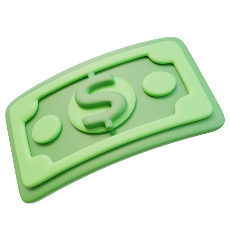 Billet de banque ondulé  3D Icon