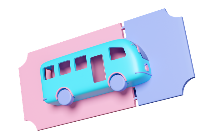 Ticket de bus  3D Icon